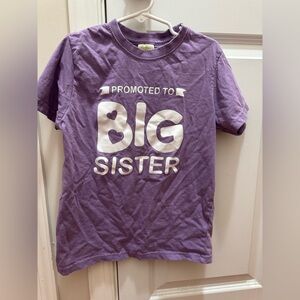 Purple 'Big Sister' Kids T-Shirt size 7Y